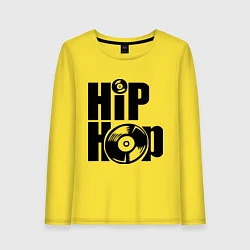 Лонгслив хлопковый женский Hip-Hop, цвет: желтый