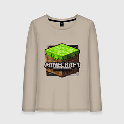 Лонгслив хлопковый женский Minecraft: Pocket Edition, цвет: миндальный