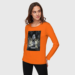 Лонгслив хлопковый женский Мейвезер Флойд, цвет: оранжевый — фото 2