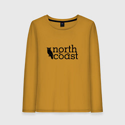 Лонгслив хлопковый женский IDC North coast, цвет: горчичный