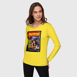Лонгслив хлопковый женский Pulp Fiction Cover, цвет: желтый — фото 2