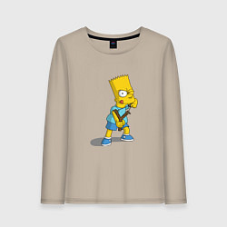 Лонгслив хлопковый женский Bad Bart, цвет: миндальный