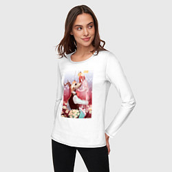 Лонгслив хлопковый женский Невеста чародея, цвет: белый — фото 2