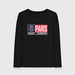 Лонгслив хлопковый женский Paris Saint-Germain - New collections, цвет: черный