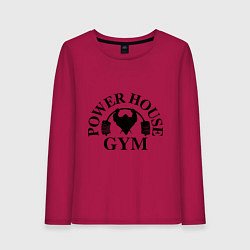 Лонгслив хлопковый женский Power House Gym, цвет: маджента