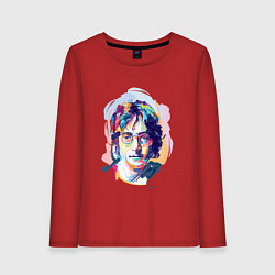 Лонгслив хлопковый женский John Lennon: Art, цвет: красный
