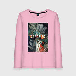 Лонгслив хлопковый женский The Expanse, цвет: светло-розовый