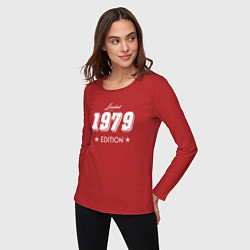 Лонгслив хлопковый женский Limited Edition 1979 цвета красный — фото 2