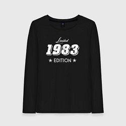 Лонгслив хлопковый женский Limited Edition 1983, цвет: черный