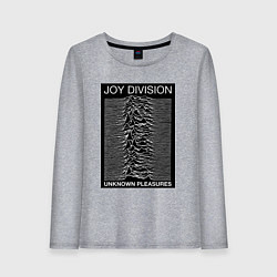 Лонгслив хлопковый женский Joy Division: Unknown Pleasures, цвет: меланж