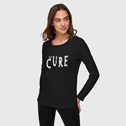 Лонгслив хлопковый женский The Cure, цвет: черный — фото 2