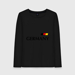 Лонгслив хлопковый женский Сборная Германии: 10 номер, цвет: черный