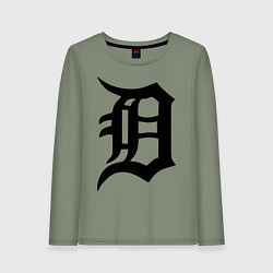 Лонгслив хлопковый женский Detroit Tigers, цвет: авокадо