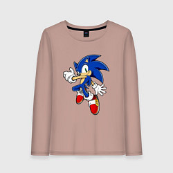 Женский лонгслив Соник