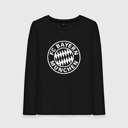 Лонгслив хлопковый женский FC Bayern Munchen, цвет: черный