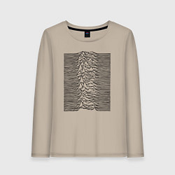 Лонгслив хлопковый женский Unknown Pleasures, цвет: миндальный