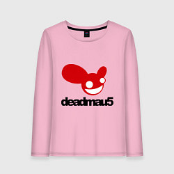 Лонгслив хлопковый женский DeadMau5, цвет: светло-розовый