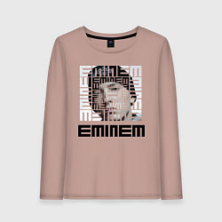 Лонгслив хлопковый женский Eminem labyrinth, цвет: пыльно-розовый