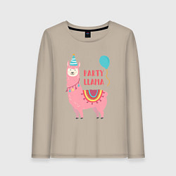 Женский лонгслив Party Llama