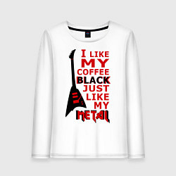 Лонгслив хлопковый женский Mindless Self Indulgence - Coffee black, цвет: белый