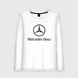 Лонгслив хлопковый женский Logo Mercedes-Benz, цвет: белый