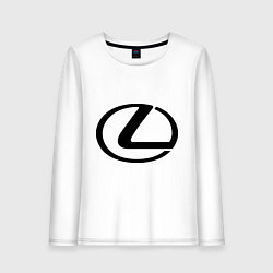 Лонгслив хлопковый женский Logo lexus, цвет: белый
