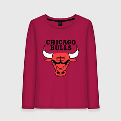 Лонгслив хлопковый женский Chicago Bulls, цвет: маджента