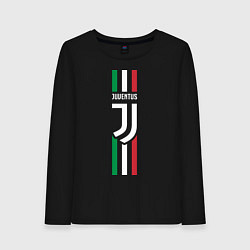 Лонгслив хлопковый женский FC Juventus: Italy, цвет: черный