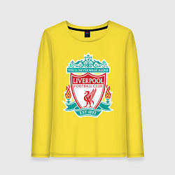 Лонгслив хлопковый женский Liverpool FC, цвет: желтый