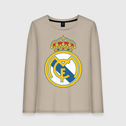 Лонгслив хлопковый женский Real Madrid FC, цвет: миндальный