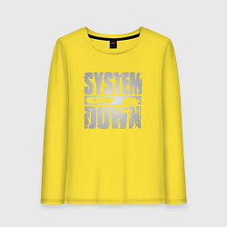 Лонгслив хлопковый женский System of a Down, цвет: желтый