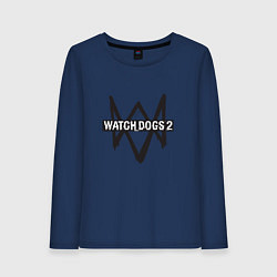 Лонгслив хлопковый женский Watch Dogs 2, цвет: тёмно-синий