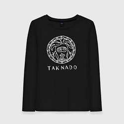 Лонгслив хлопковый женский Taknado Versace, цвет: черный