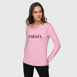 Лонгслив хлопковый женский Zaraza, цвет: светло-розовый — фото 2