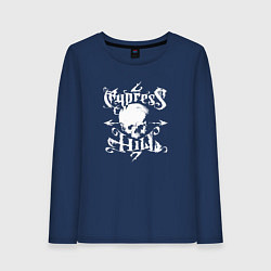 Лонгслив хлопковый женский Cypress Hill, цвет: тёмно-синий