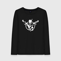 Лонгслив хлопковый женский Thunderdome logo, цвет: черный