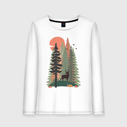Лонгслив хлопковый женский Forest Adventure, цвет: белый