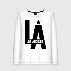 Лонгслив хлопковый женский Los Angeles Star, цвет: белый