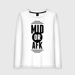 Женский лонгслив Mid or afk