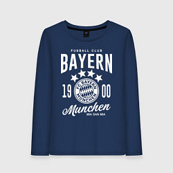 Лонгслив хлопковый женский Bayern Munchen 1900, цвет: тёмно-синий