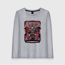 Лонгслив хлопковый женский Metallica: Robot Style, цвет: меланж