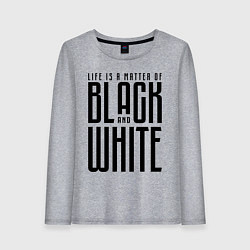 Лонгслив хлопковый женский Juventus: Black & White, цвет: меланж