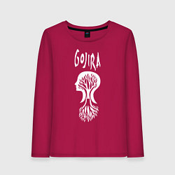 Лонгслив хлопковый женский Gojira, цвет: маджента