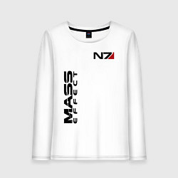 Лонгслив хлопковый женский MASS EFFECT N7, цвет: белый