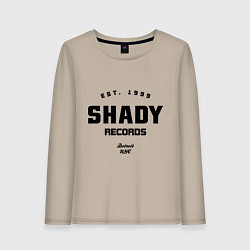 Лонгслив хлопковый женский Shady records, цвет: миндальный