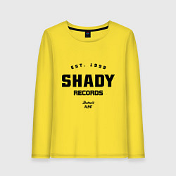 Лонгслив хлопковый женский Shady records, цвет: желтый