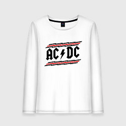 Лонгслив хлопковый женский AC/DC Voltage, цвет: белый