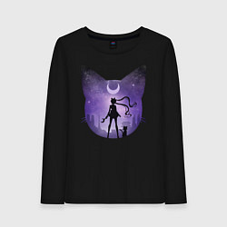 Лонгслив хлопковый женский Pretty Soldier Sailor Moon, цвет: черный