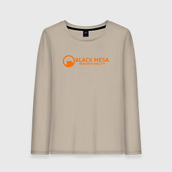Лонгслив хлопковый женский Black Mesa: Research Facility, цвет: миндальный