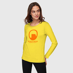 Лонгслив хлопковый женский Black Mesa: Research Facility, цвет: желтый — фото 2
